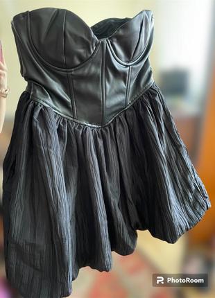 Платье с корсетом кожаным2 фото
