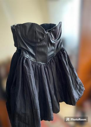 Платье с корсетом кожаным3 фото