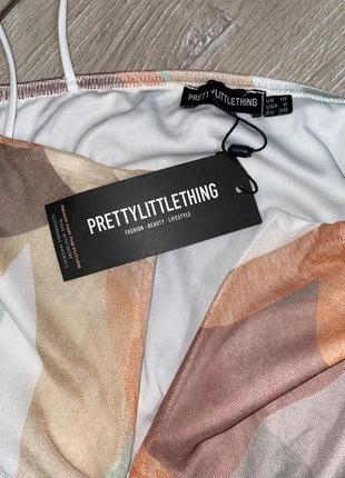 Длинное платье с шикарным декольте платье с сеточки на подкладке plt prettylittlething, m4 фото