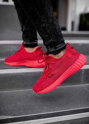 Неперевершені унісекс кросівки adidas в червоному кольорі (весна-літо-осінь)😍7 фото