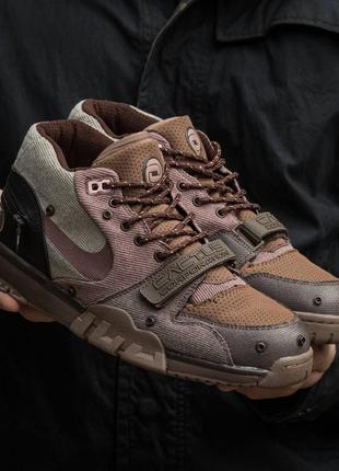 Мужские кроссовки nike air trainer 1 sp travis scott “wheat”3 фото