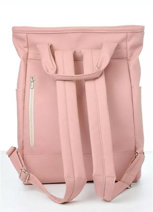 Жіноча сумка-рюкзак sambag shopper пудра10 фото
