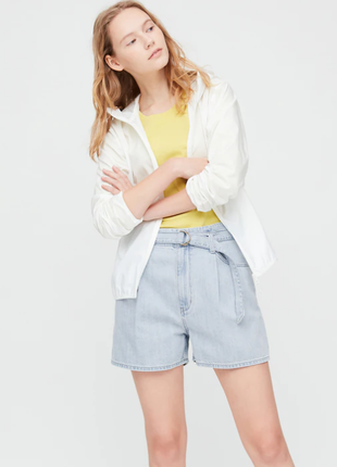 Женские шорты из денима с высокой посадкой uniqlo