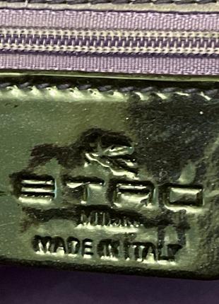 Шикарная сумка из лакированной кожи etro8 фото