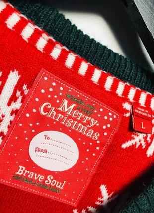 Зелёный свитер санта 🎅🏼 новый год 🎄 рождество brave soul5 фото