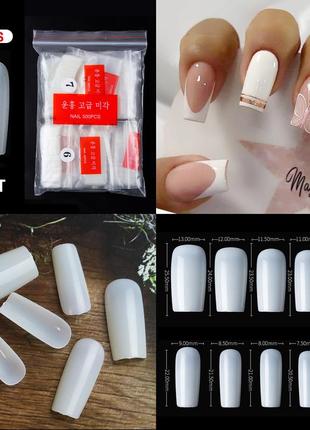 500 шт./уп. накладные ногти 33nt для наращивания - молочный цвет