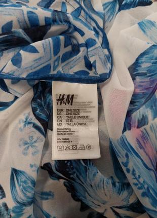Пляжное платье из воздушной ткани с пуговицами спереди и высокими разрезами по бокам h&m (размер оверсайс)8 фото