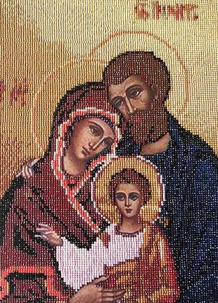 Алмазна мозаїка вишивка образ ікона святе сімейство ісус йосип марія повна викладка 5d 37x47 см