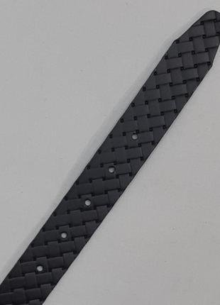 Ремень 01.071.355.01 брючный чёрный кожаный шириной 35 мм с серой пряжкой3 фото