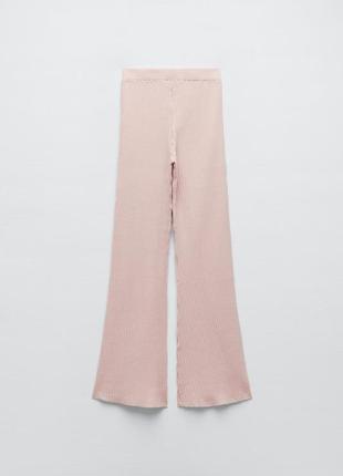 Новые брюки (лосины, клеш) в рубчик zara l