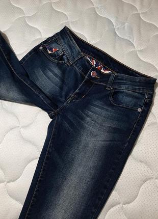 Стильные джинсы синие слимы зауженные на парня/ мужские румыния котон+эластан5 фото