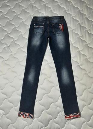 Стильные джинсы синие слимы зауженные на парня/ мужские румыния котон+эластан7 фото