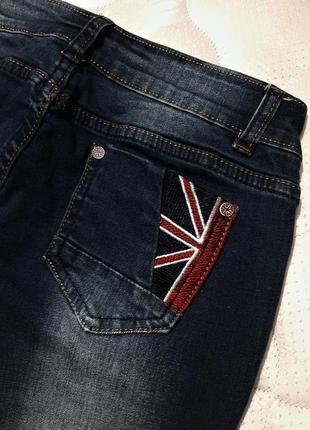 Стильные джинсы синие слимы зауженные на парня/ мужские румыния котон+эластан9 фото
