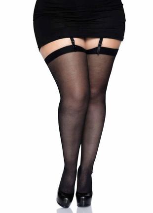 Leg avenue sheer stockings + plus si black