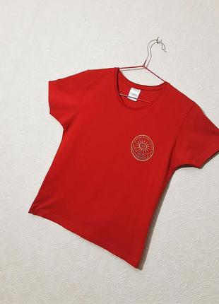 Stedman футболка красная короткие рукава летняя "сяйво надій"  на девушку/женская2 фото