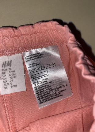 Шорти рожевого кольору від бренду h&m ( бвльшемірять, будуть до 1.5 року) // розмір: 745 фото