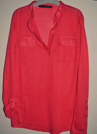 Трендовая  коралловая нежно - прозрачная блузочка бренда атмоsрнеre （ ireland）