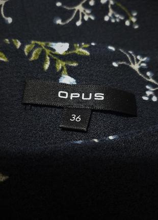 Opus брендовая блуза синяя с рукавами на спинке декоративная встречная складка на все сезоны женская9 фото