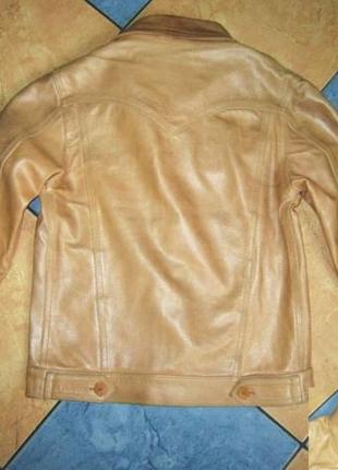 Кожаная мужская куртка unicuir. италия. малый размер. лот 5703 фото