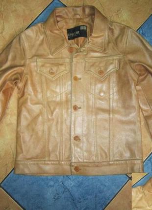 Кожаная мужская куртка unicuir. италия. малый размер. лот 5705 фото
