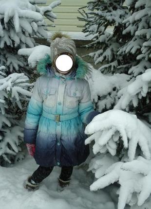 Курточка-пуховик для девочки зимнее фирменное biko&kana4 фото