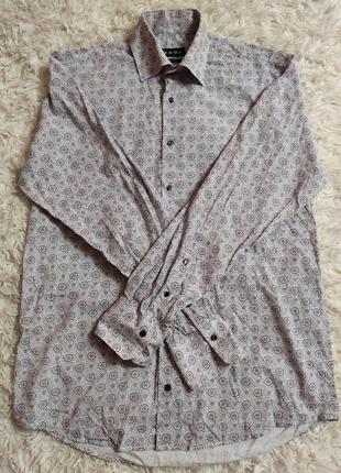 Стильна сорочка цікавий орнамент фіолетового кольору
