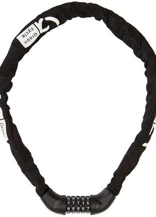 Замок велосипедный glk-361 цепь 6x100 с интегрированным кодовым замком на 5 знаков