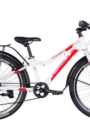 Велосипед al 24" formula acid vbr рама- з багажником зад st, з крилом pl 2022 (чорно-червоний)