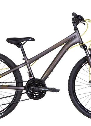 Велосипед st 24 "discovery rider vbr рама 11,5" сріблястий/жовтий (ops-dis-24-308)