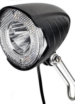 Фара передня x-light xc-110c під динамо 1w led, чорний (a-o-b-p-0118)