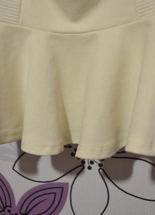 Молочная блуза с баской4 фото