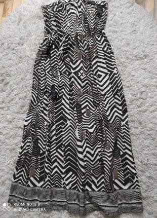 Вискозное платье сарафан в пол большого размера, 20/481 фото