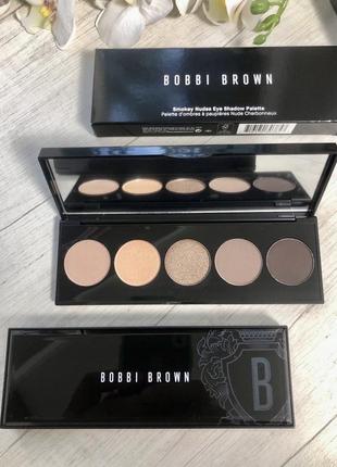 Розкішна нюдова палітра bobbi brown nudes eye shadow palette smokey nudes6 фото