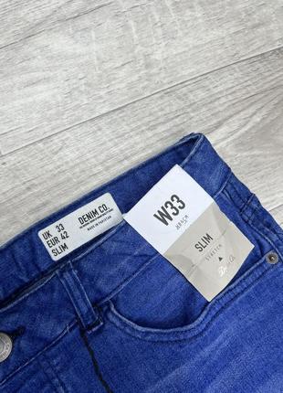 Denim co. slim stretch шорты  33/42 размер новые  джинсовые синие оригинал2 фото