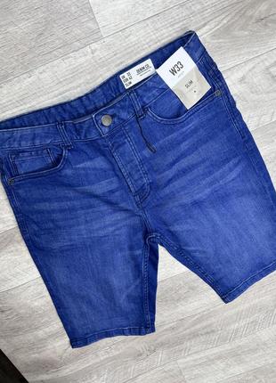 Denim co. slim stretch шорты  33/42 размер новые  джинсовые синие оригинал3 фото