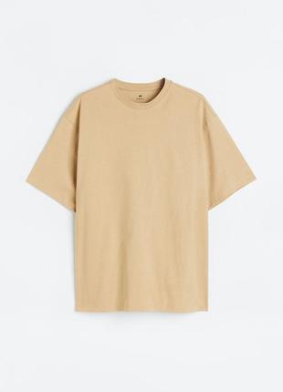 Футболка H&M сумка relaxed fit 0608945084 бежевий
