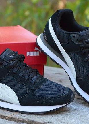 Оригінал puma! кросівки замшеві чорні пума vista