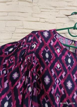 Женская блуза с объёмным рукавом большого размера 54-56, натуральная ткань ,вискоза4 фото