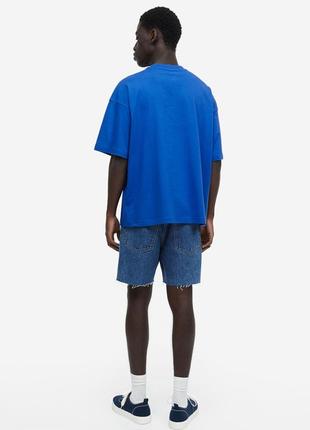 Футболка h&amp;m oversized fit 1074658020 синий5 фото