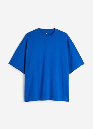 Футболка H&M сумка oversized fit 1074658020 синій