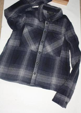 Фланелева тепла сорочка синя р-134/140,для хлопчика від 8/9 років,ідеальне