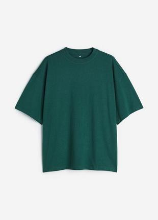 Футболка H&M сумка oversized fit 1074658021 зелений
