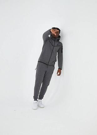 Лёгкий серий спортивный костюм nike tech fleece с капюшоном серый мужской спортивный костюм nike tech fleece костюм найк на весну осень