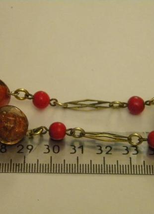 Винтажные бусы ожерелье бижутерия чехословакия №3489 фото