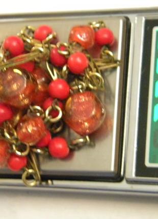 Винтажные бусы ожерелье бижутерия чехословакия №34810 фото