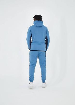 Лёгкий синий спортивный костюм nike tech fleece с капюшоном синий мужской спортивный костюм nike tech fleece голубой костюм найк теч флис3 фото