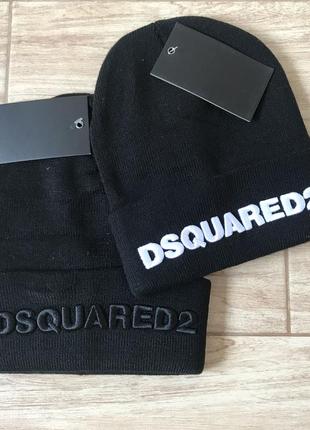 Шапка с отворотом dsquared2