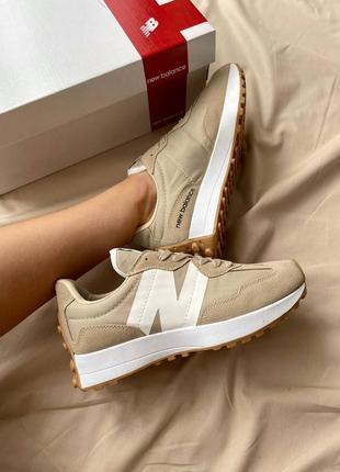 Кроссовки женские new balance 327 «beige»