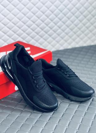 Nike air max 270 black кроссовки сетка мужские летние черные найк аир макс 2706 фото