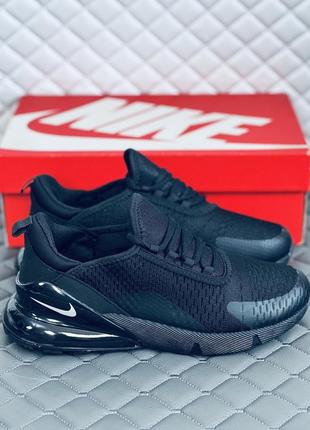 Nike air max 270 black кроссовки сетка мужские летние черные найк аир макс 2701 фото